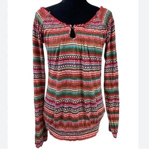 Lucky Aztec long sleeve shit size medium